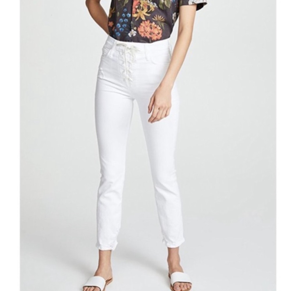 MOTHER Lace Up Jeans